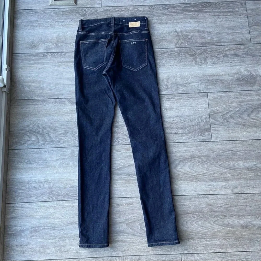CQY High Rise Skinny PALME CLARITY Dark  Indigo Jeans - Picture 14 of 16
